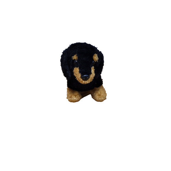 Aurora Flopsie Dachshund Dog Plush Black & Tan Wiener Puppy 12" Stuffed Animal - Picture 1 of 9